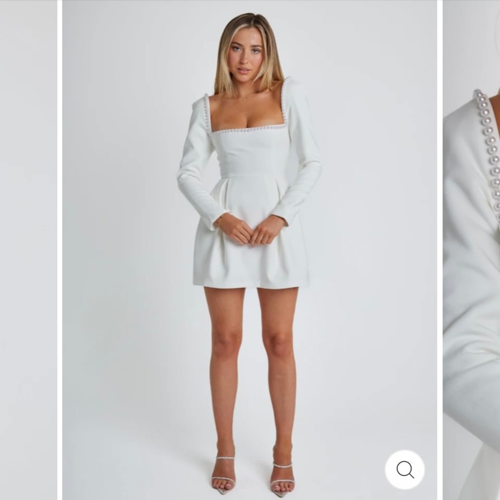 The ultimate muse pearl dress in white. Size medium